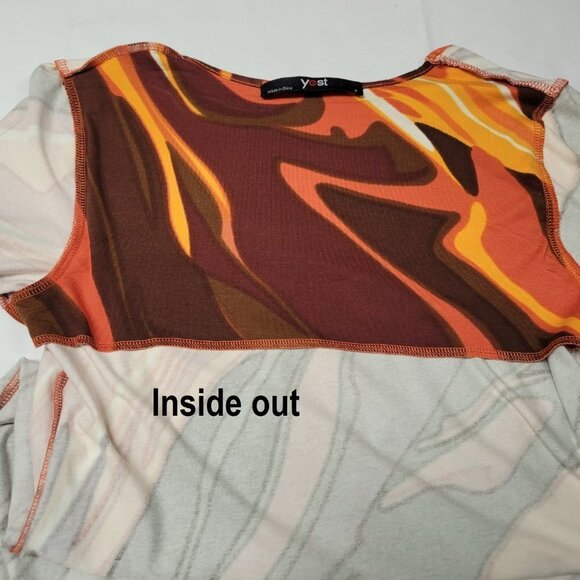 Colorful Long Sleeve Viscose  Tunic Dress  Size XS  Size S - NWOT - Picture 13 of 15